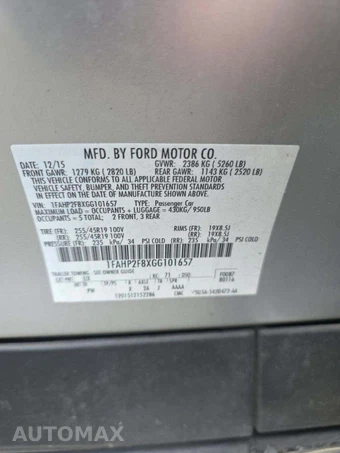 2016 Ford Taurus Limited – miniatura 2