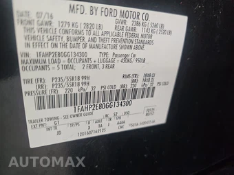 2016 Ford Taurus SEL – miniatura 14