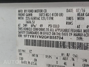 2016 Ford Transit 250 Cargo Van w/RH Sliding Door Low Roof 130.0" WB - miniatura 14