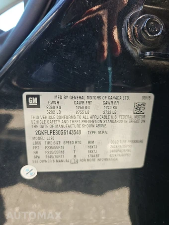 2016 GMC Terrain SLT 4SA – miniatura 15