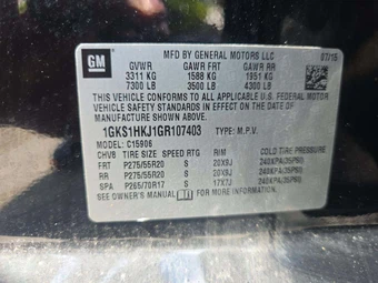 2016 GMC Yukon Denali XL 5SA - miniatura 2