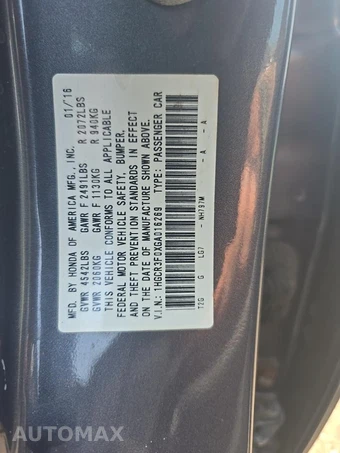 2016 Honda Accord Sedan EX-L w/Navigation & Honda Sensing - miniatura 18