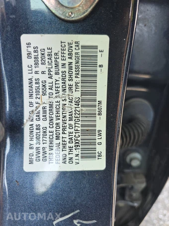 2016 Honda Civic Sedan EX-L - miniatura 14