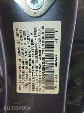 2016 Honda Civic Sedan LX - miniatura 5