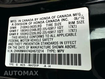 2016 Honda CR-V EX-L - miniatura 42