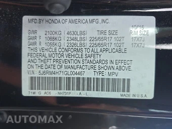 2016 Honda CR-V EX-L - miniatura 14