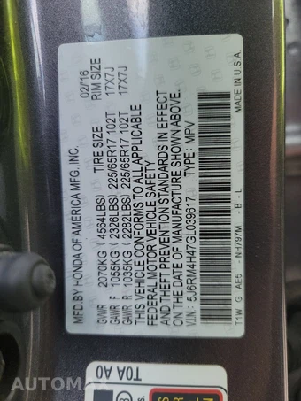 2016 Honda CR-V SE - miniatura 21