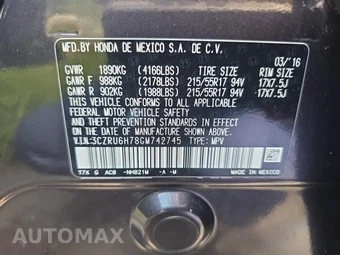 2016 Honda HR-V EX-L w/Navigation - miniatura 18