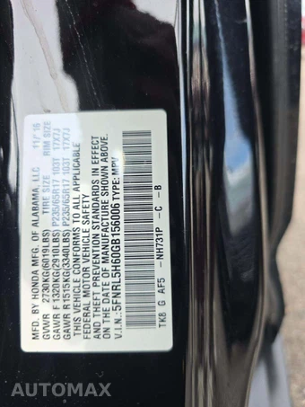 2016 Honda Odyssey EX-L 118.1" WB - miniatura 5