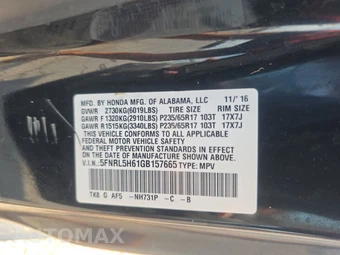 2016 Honda Odyssey EX-L 118.1" WB - miniatura 15