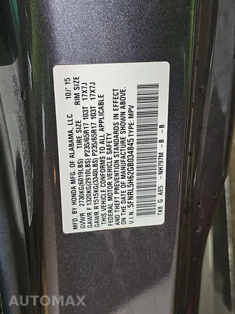 2016 Honda Odyssey EX-L 118.1" WB - miniatura 15
