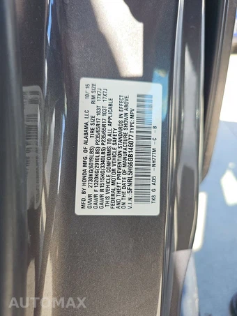 2016 Honda Odyssey EX-L 118.1" WB - miniatura 14