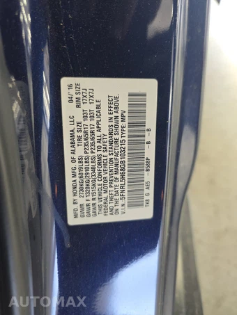 2016 Honda Odyssey EX-L w/Navigation 118.1" WB - miniatura 22