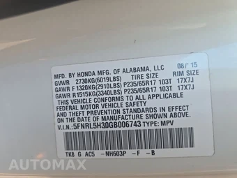 2016 Honda Odyssey SE 118.1" WB - miniatura 15