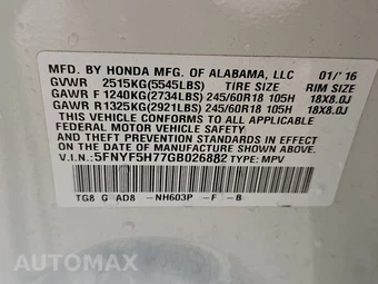 2016 Honda Pilot EX-L w/Navigation – miniatura 15