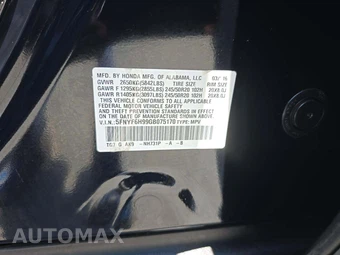 2016 Honda Pilot Touring – miniatura 5