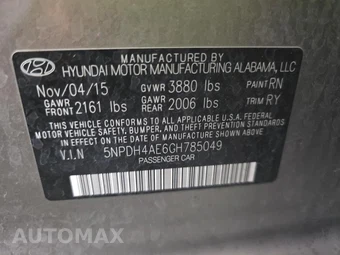 2016 Hyundai Elantra Value Edition Sedan – miniatura 11