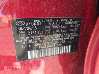 2016 Hyundai Elantra Value Edition Sedan - miniatura 2