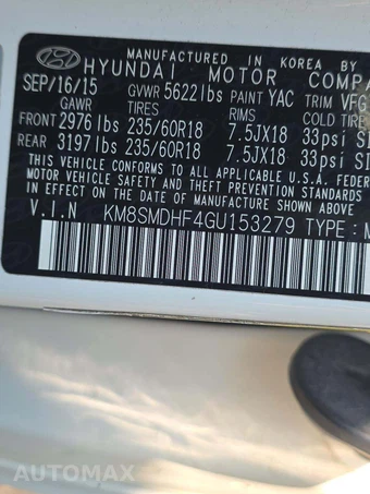 2016 Hyundai Santa Fe SE - miniatura 5