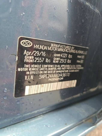 2016 Hyundai Sonata Eco w/Tire Kit - miniatura 14