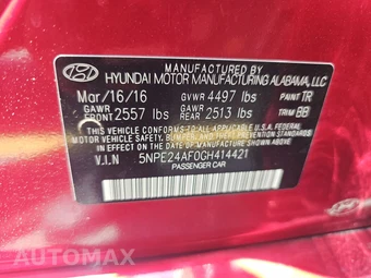 2016 Hyundai Sonata SE – miniatura 14