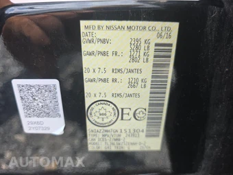 2016 Nissan Murano Platinum – miniatura 17
