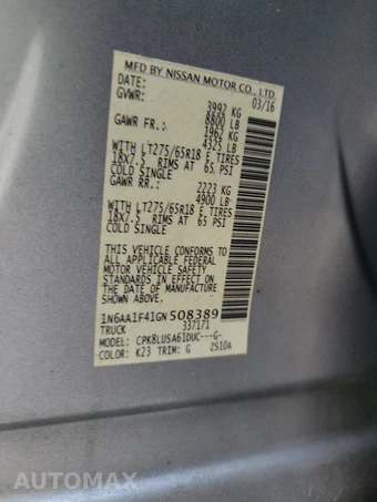 2016 Nissan TITAN XD PRO-4X Crew Cab Medium Bed - miniatura 14