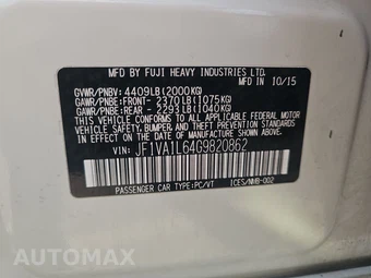 2016 Subaru WRX Limited – miniatura 14