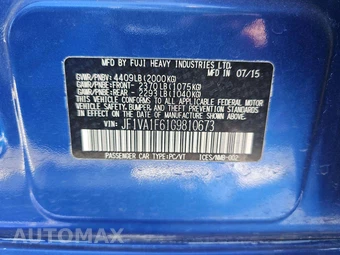 2016 Subaru WRX Premium – miniatura 5