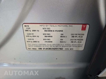 2016 Tesla Model X 75D – miniatura 5