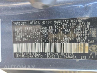 2016 Toyota Corolla S Plus – miniatura 5