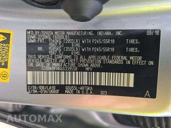 2016 Toyota Highlander Limited – miniatura 5