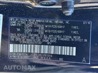 2016 Toyota Sienna LE 8-Passenger 119.3" WB - miniatura 27