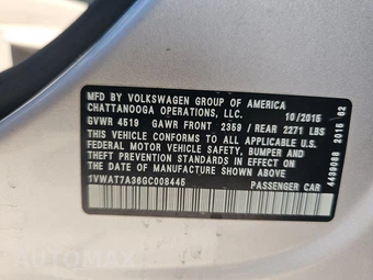 2016 Volkswagen Passat 1.8T S - miniatura 14