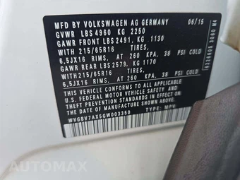 2016 Volkswagen Tiguan S – miniatura 5