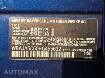 2017 BMW 5 Series Sedan 530i - miniatura 12