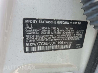 2017 BMW X3 Sports Activity Vehicle xDrive35i M SPORT LINE – miniatura 2