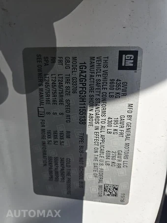 2017 Chevrolet Express 3500 Passenger Van LT 1LT 155.0" WB – miniatura 17