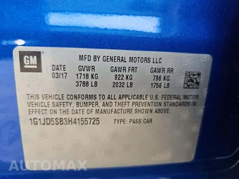 2017 Chevrolet Sonic LT Sedan 1SD - miniatura 5