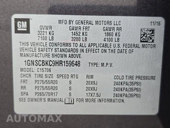 2017 Chevrolet Tahoe LT 1LT – miniatura 15