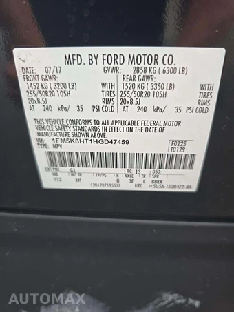 2017 Ford Explorer Platinum - miniatura 5
