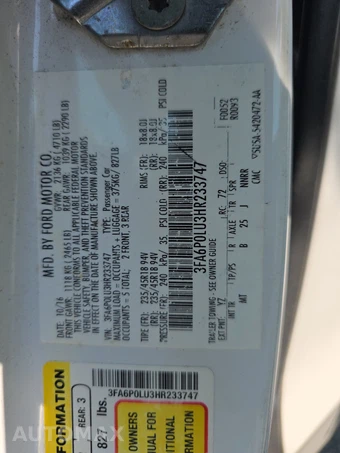 2017 Ford Fusion Hybrid SE – miniatura 14