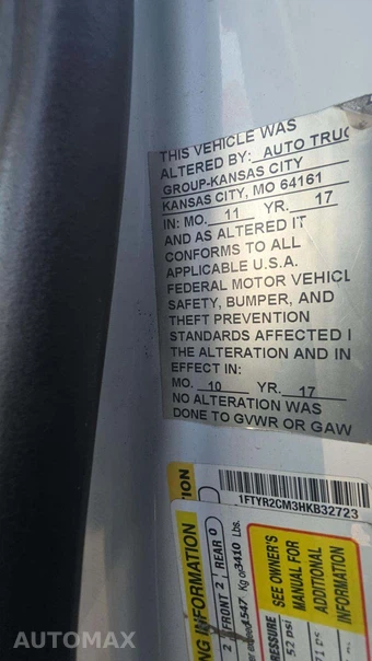 2017 Ford Transit 250 Cargo Van w/RH Sliding Door Medium Roof 147.6" WB - miniatura 21