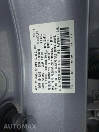 2017 Honda Accord Sedan EX-L - miniatura 4