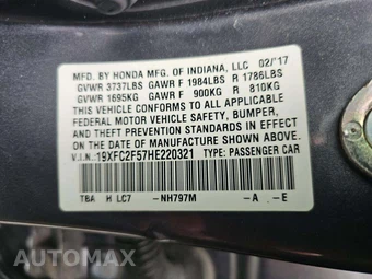 2017 Honda Civic Sedan LX - miniatura 5