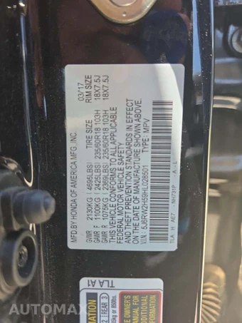 2017 Honda CR-V EX - miniatura 2