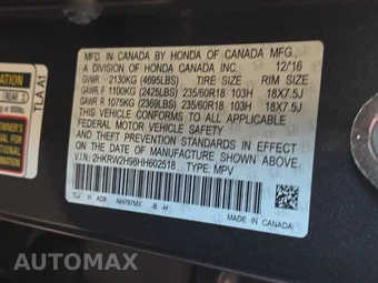 2017 Honda CR-V Touring - miniatura 15