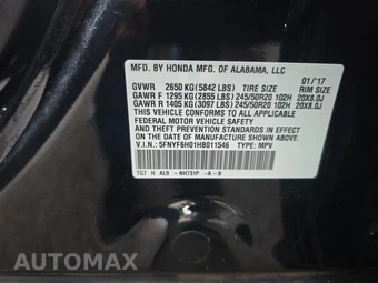 2017 Honda Pilot Elite - miniatura 19