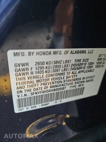 2017 Honda Pilot EX-L – miniatura 15