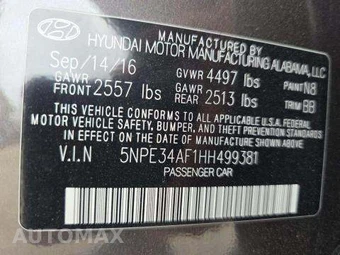 2017 Hyundai Sonata Limited – miniatura 5